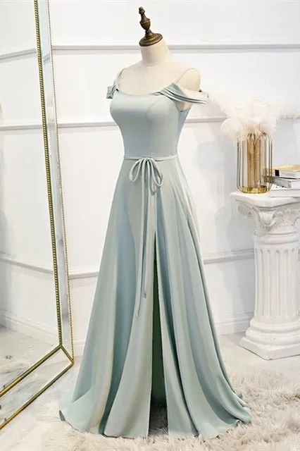 A-line Slip Mismatched Bridesmaid Dresses