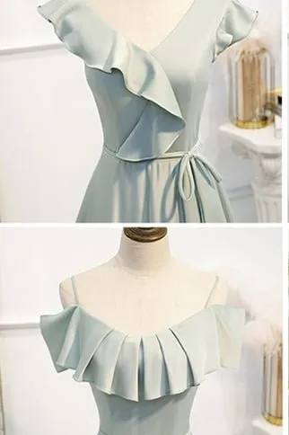 A-line Slip Mismatched Bridesmaid Dresses