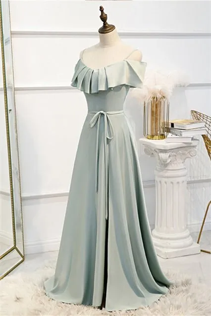 A-line Slip Mismatched Bridesmaid Dresses