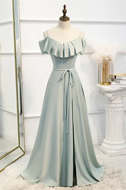 A-line Slip Mismatched Bridesmaid Dresses