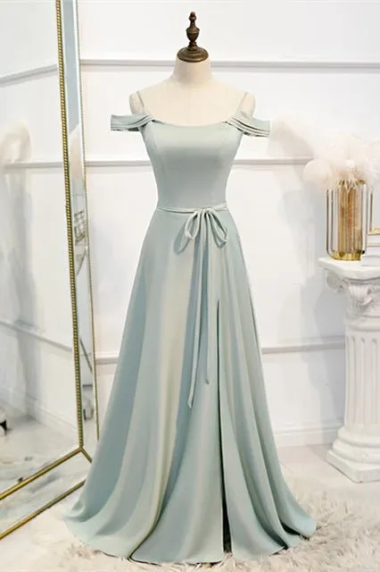 A-line Slip Mismatched Bridesmaid Dresses