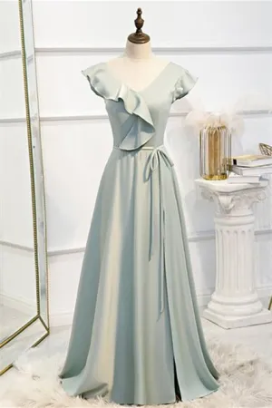 A-line Slip Mismatched Bridesmaid Dresses