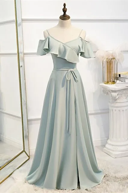 A-line Slip Mismatched Bridesmaid Dresses