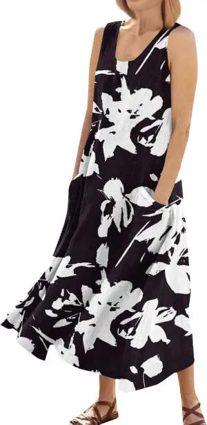 Beach Vacation Clothes for Women Summer Spring Dresses 2025 Sleeveless Plus Size Casual Sundresses