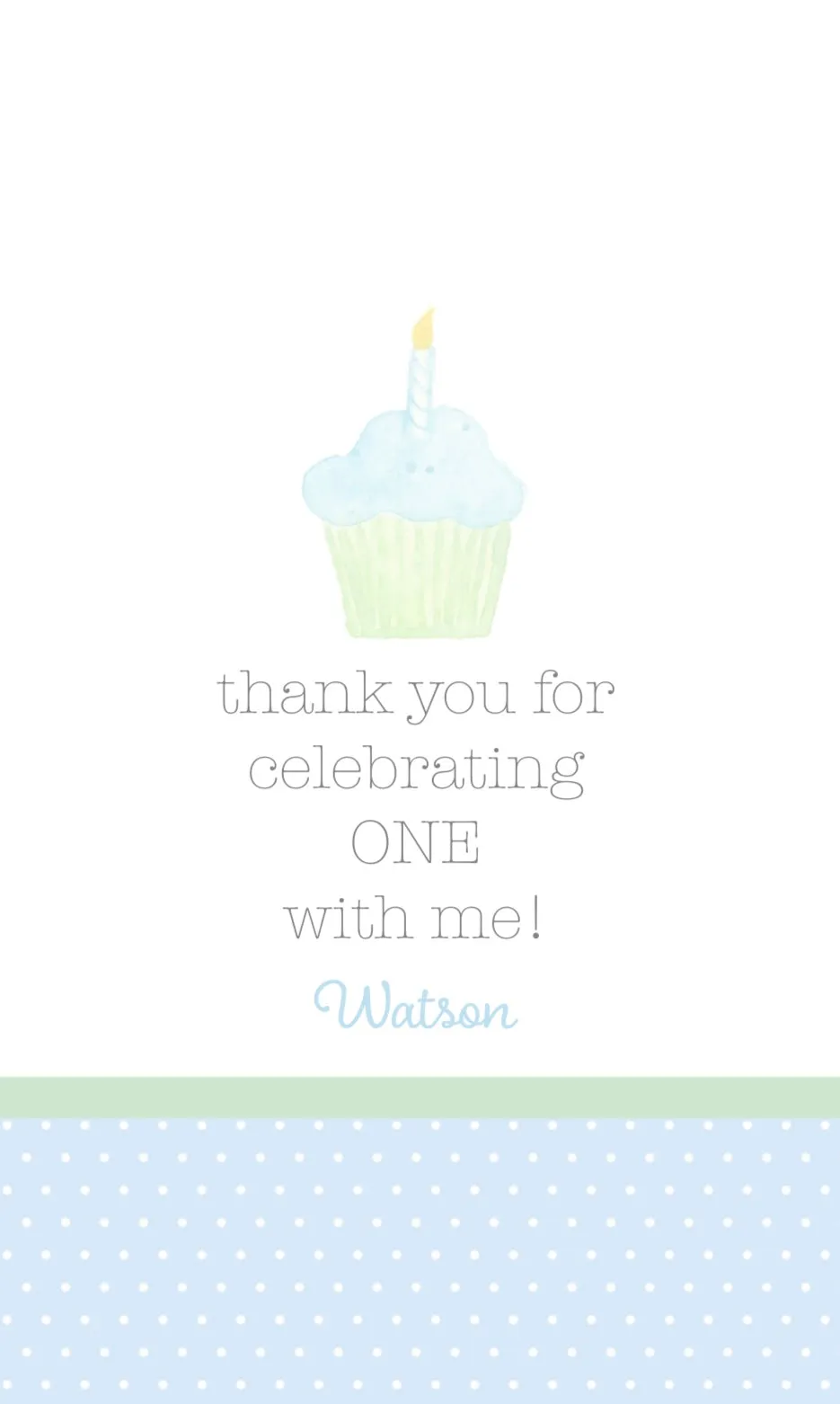 Blue Cupcake Gift Tags