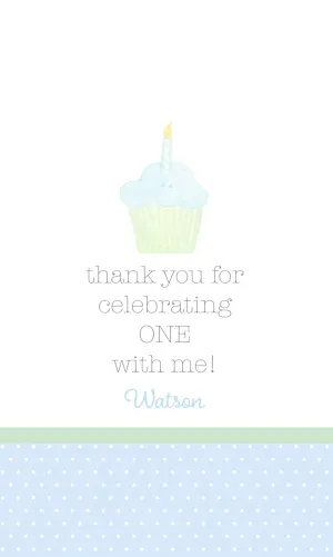 Blue Cupcake Gift Tags