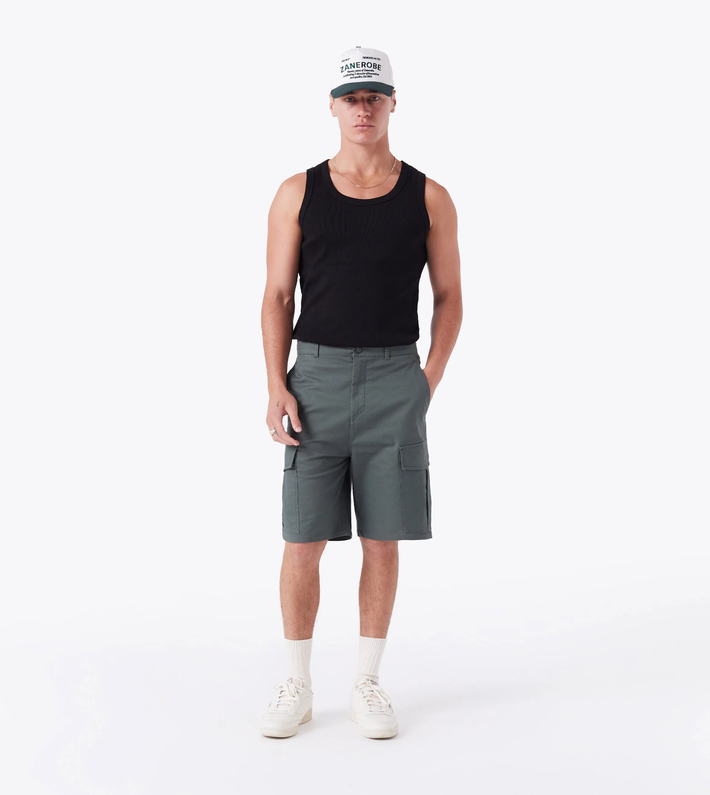 Box    Cargo Short Olive