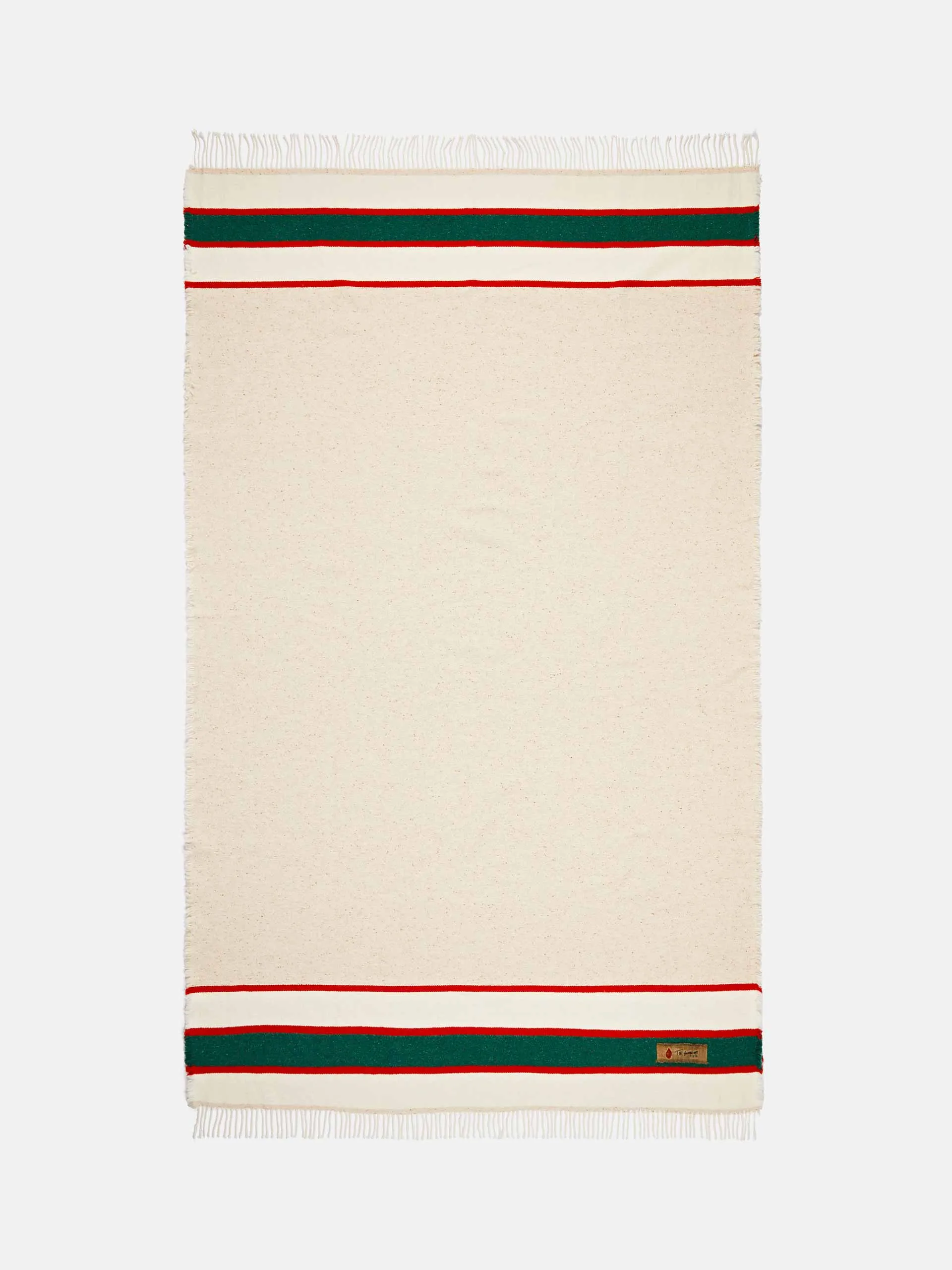 Cream wool blend throw