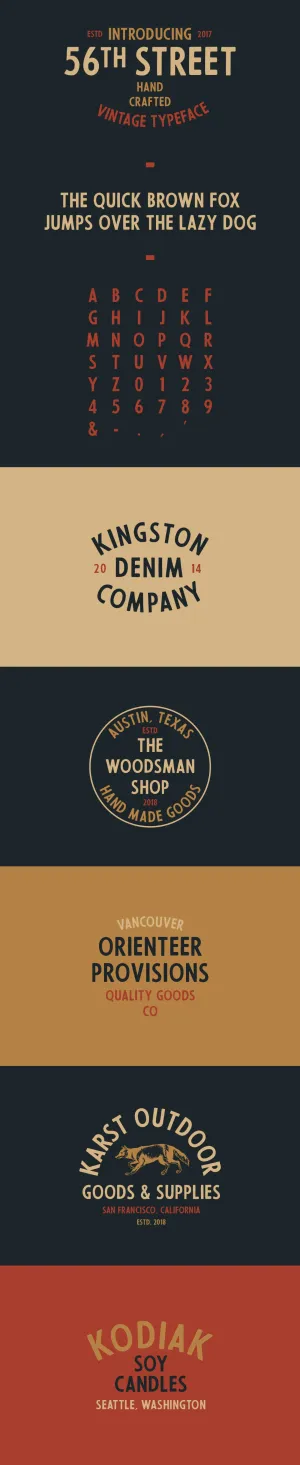 Free 56TH STREET - VINTAGE TYPEFACE
