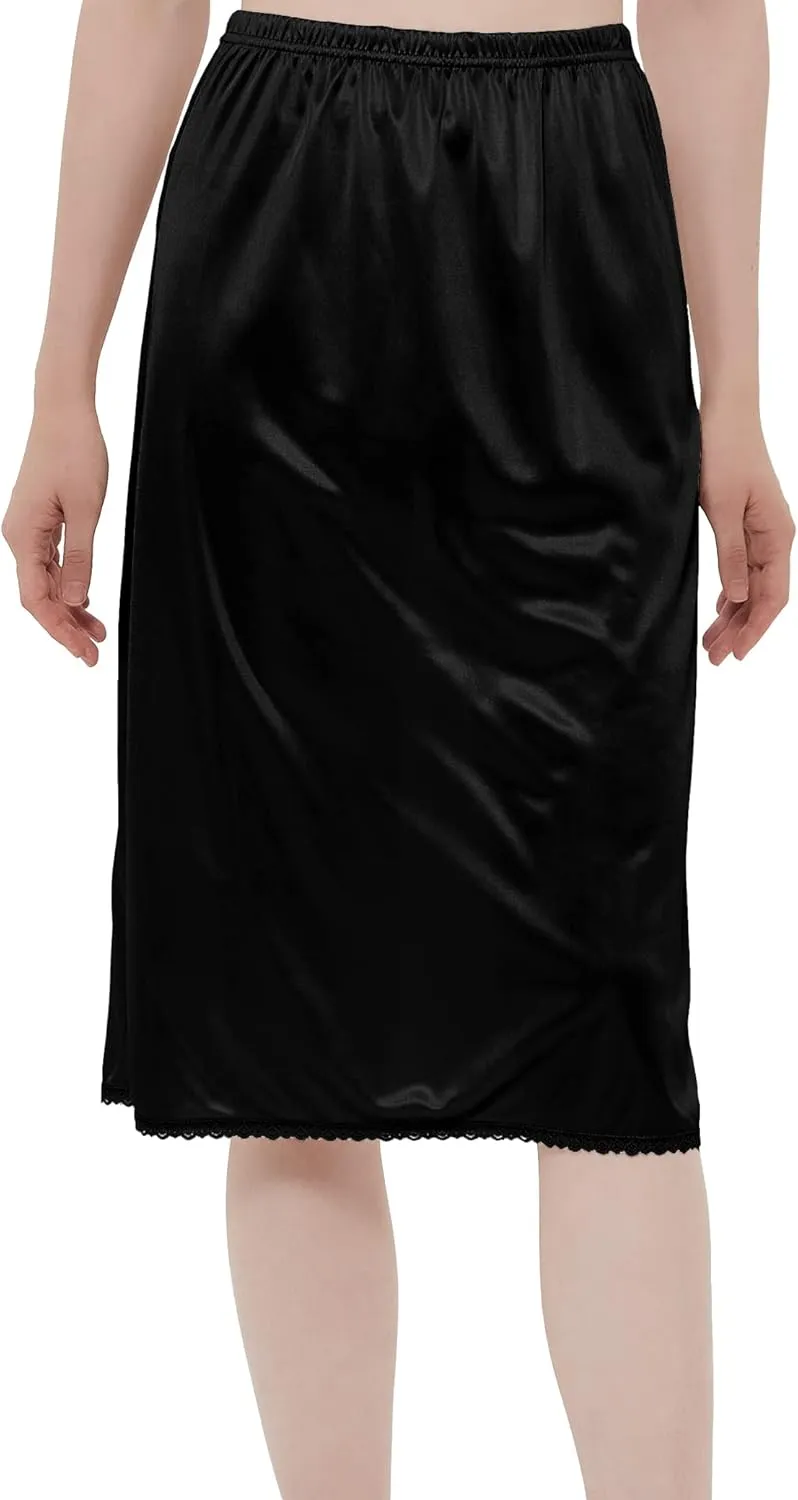 Half Slip for Women Under Dress Silky Lace Underskirt