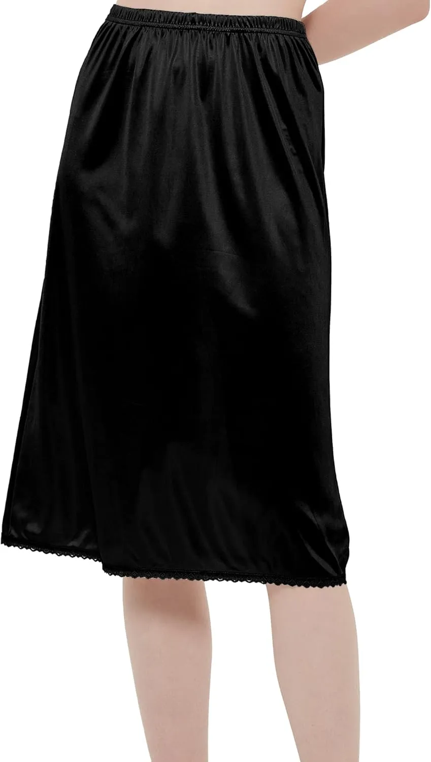 Half Slip for Women Under Dress Silky Lace Underskirt