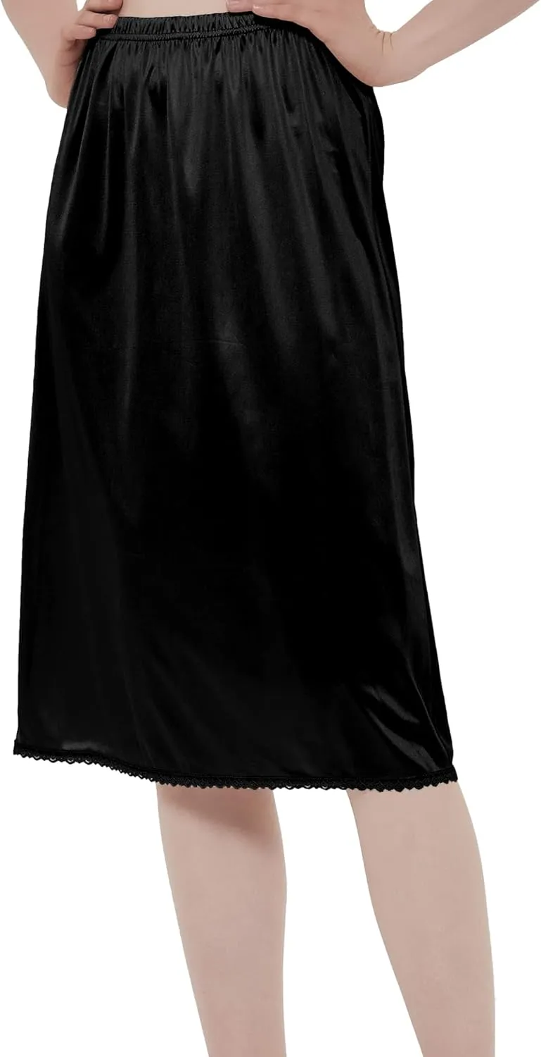 Half Slip for Women Under Dress Silky Lace Underskirt