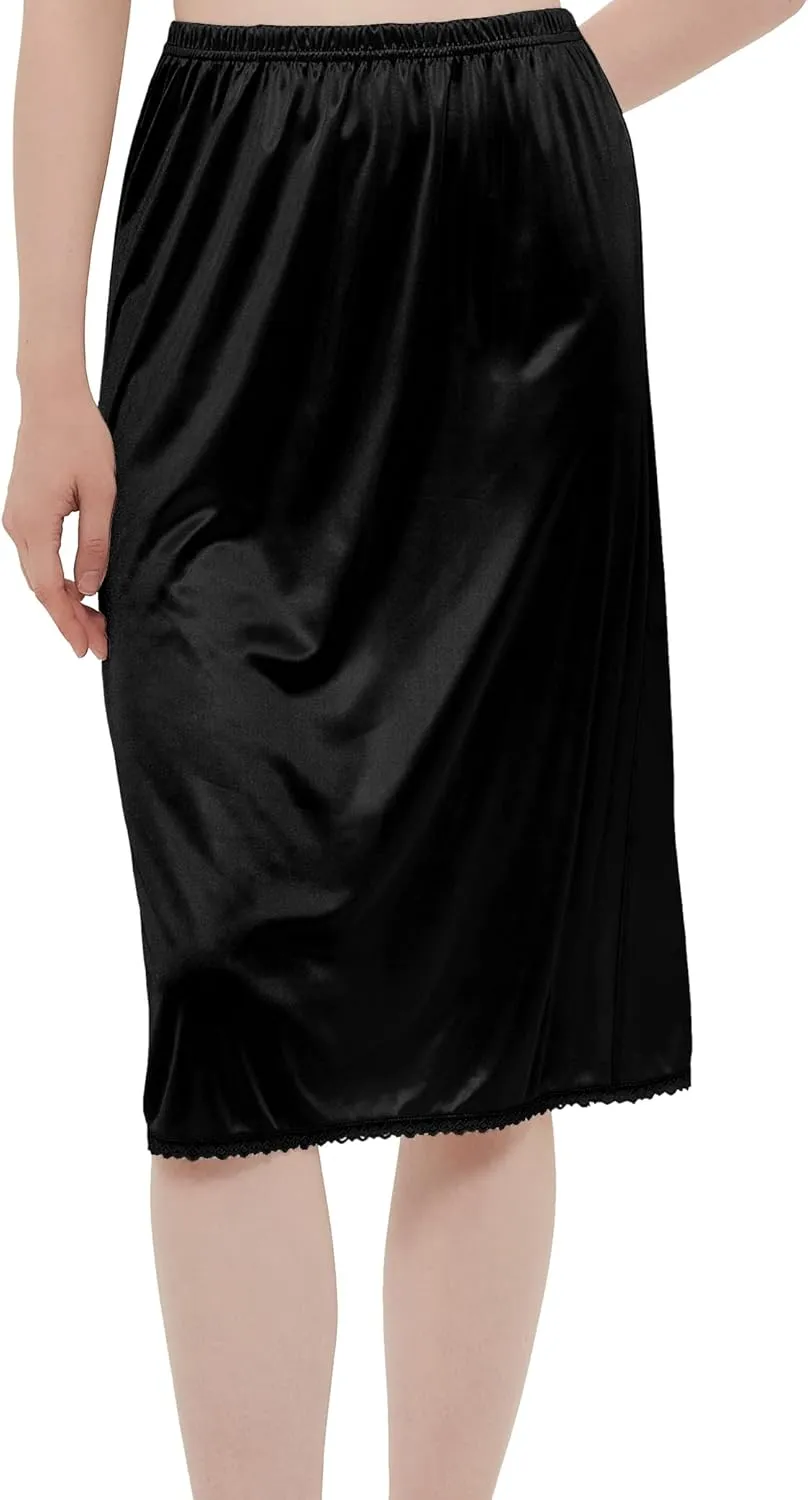 Half Slip for Women Under Dress Silky Lace Underskirt