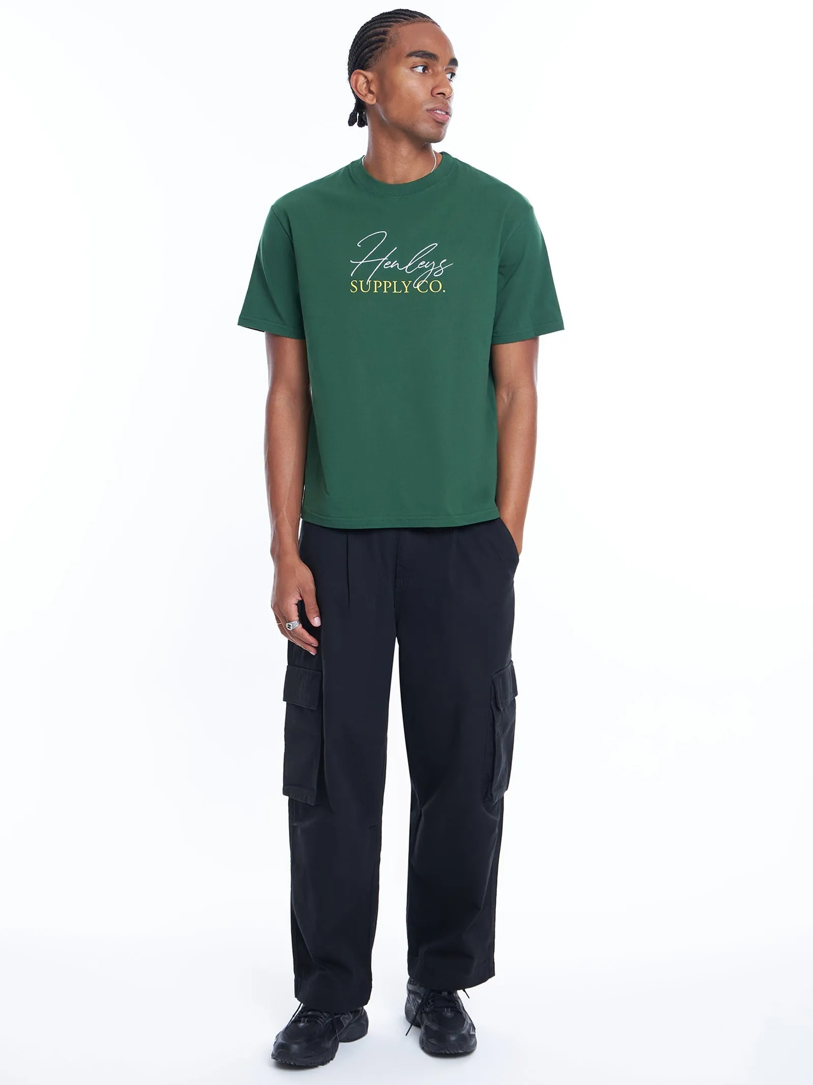 HENLEYS MEN'S SUPPLY GREEN TEE