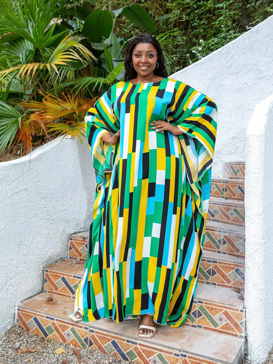 KINIKO Plus Size Kaftan Dresses for Women Caftan Bathing Suit Cover Up Casual Maxi Beach Loungewear Kimono