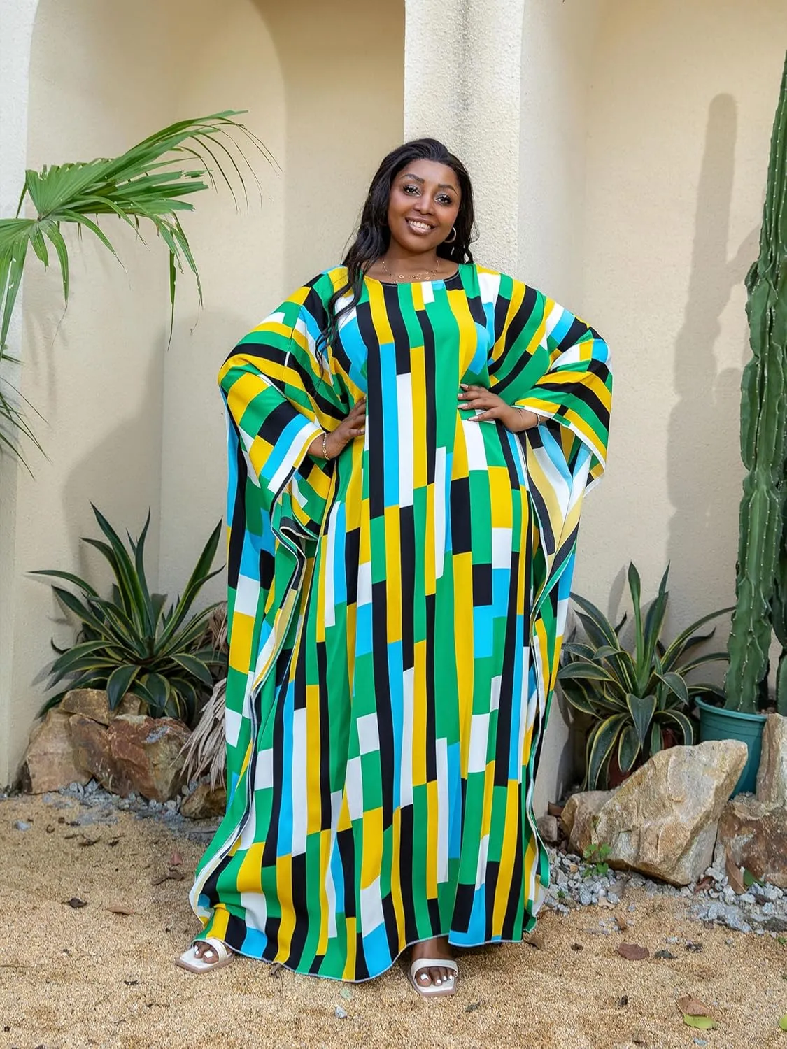 KINIKO Plus Size Kaftan Dresses for Women Caftan Bathing Suit Cover Up Casual Maxi Beach Loungewear Kimono