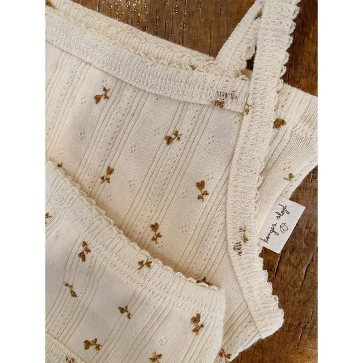 Konges Sløjd Minnie Underwear Set Petit Bisou Mustard