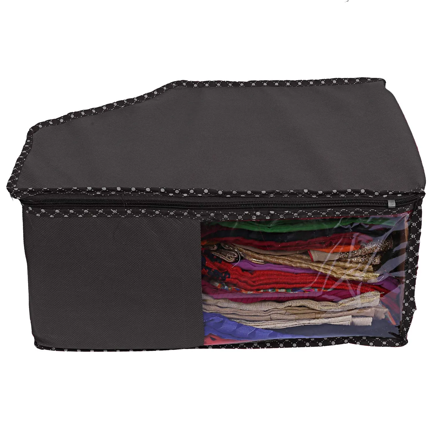 Kuber Industries Non-Woven 2 Pieces Non Woven Blouse Cover Set, Black,W-27 Cm, H-20 Centimeters