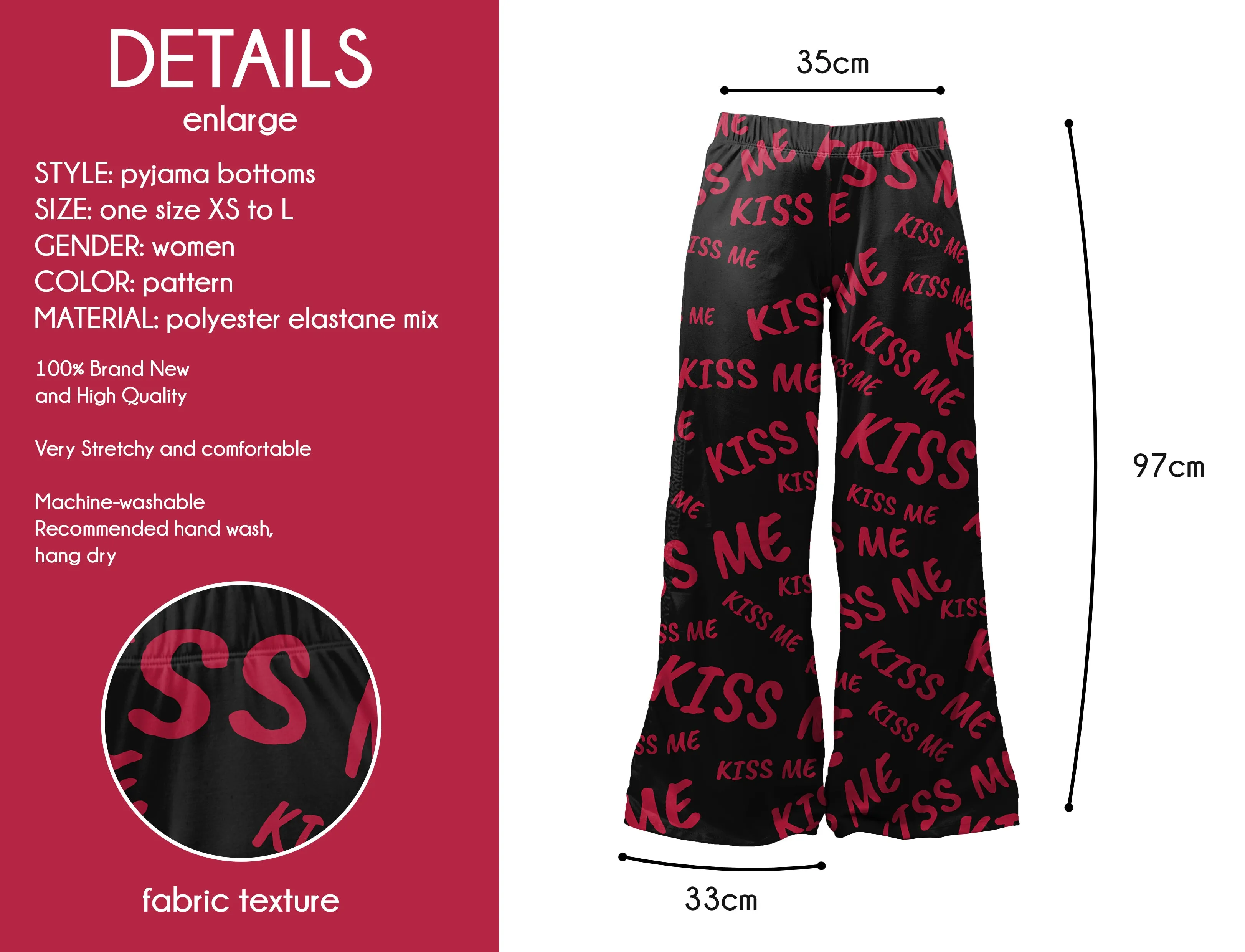 Loungewear Kiss Me (UK Size 8-14)