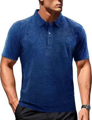 MAGCOMSEN Mens Polo Shirts Dry Fit Golf Shirts Moisture Wicking Athletic Workout Golf Polo Tees Casual Collared Shirt