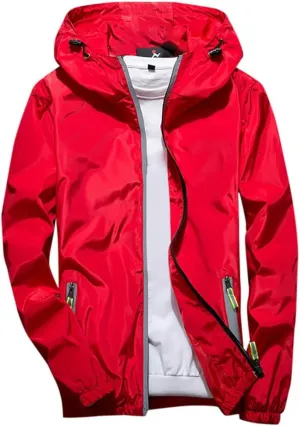 Men's Coat Rain Jacket Windbreaker Lightweight Shell Raincoat With Hood For Golf Hiking Travel, M-7XL