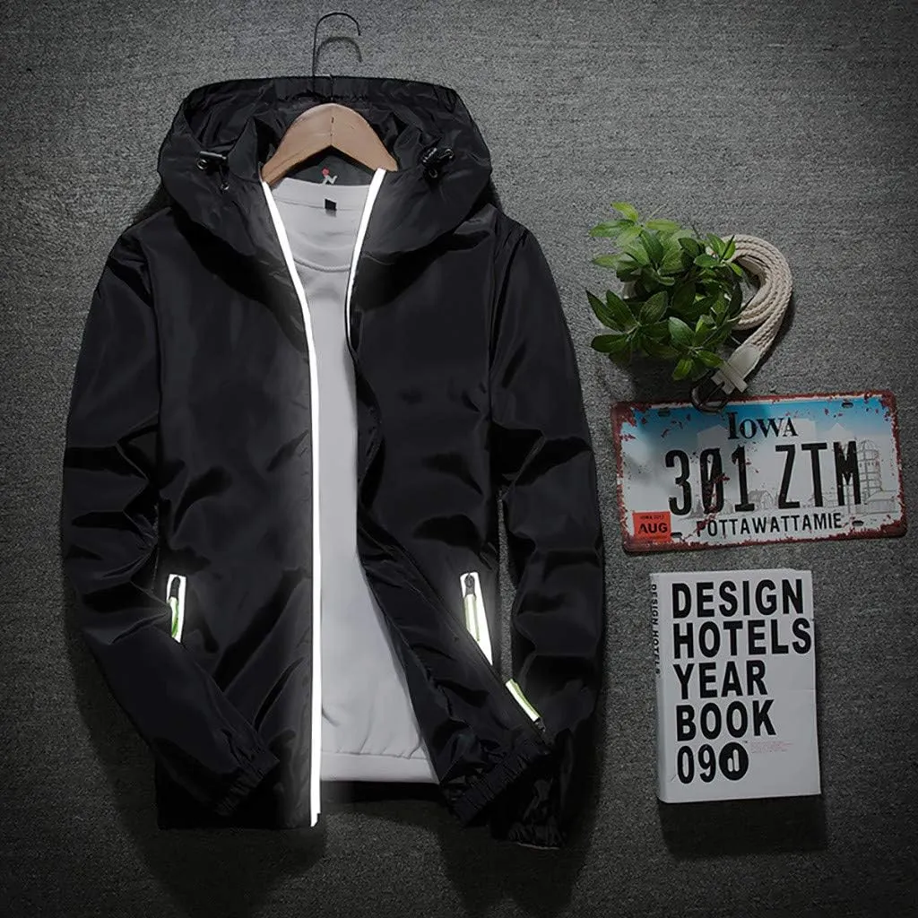 Men's Coat Rain Jacket Windbreaker Lightweight Shell Raincoat With Hood For Golf Hiking Travel, M-7XL