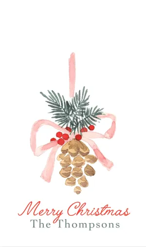 Pinecone Mistletoe Tag II