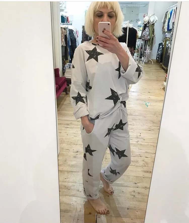 Star Print Lounge Set
