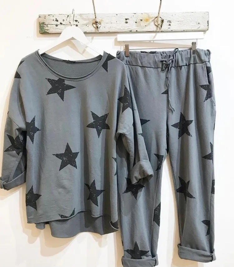 Star Print Lounge Set