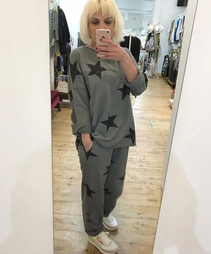 Star Print Lounge Set