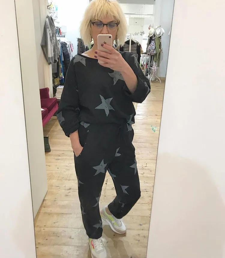 Star Print Lounge Set
