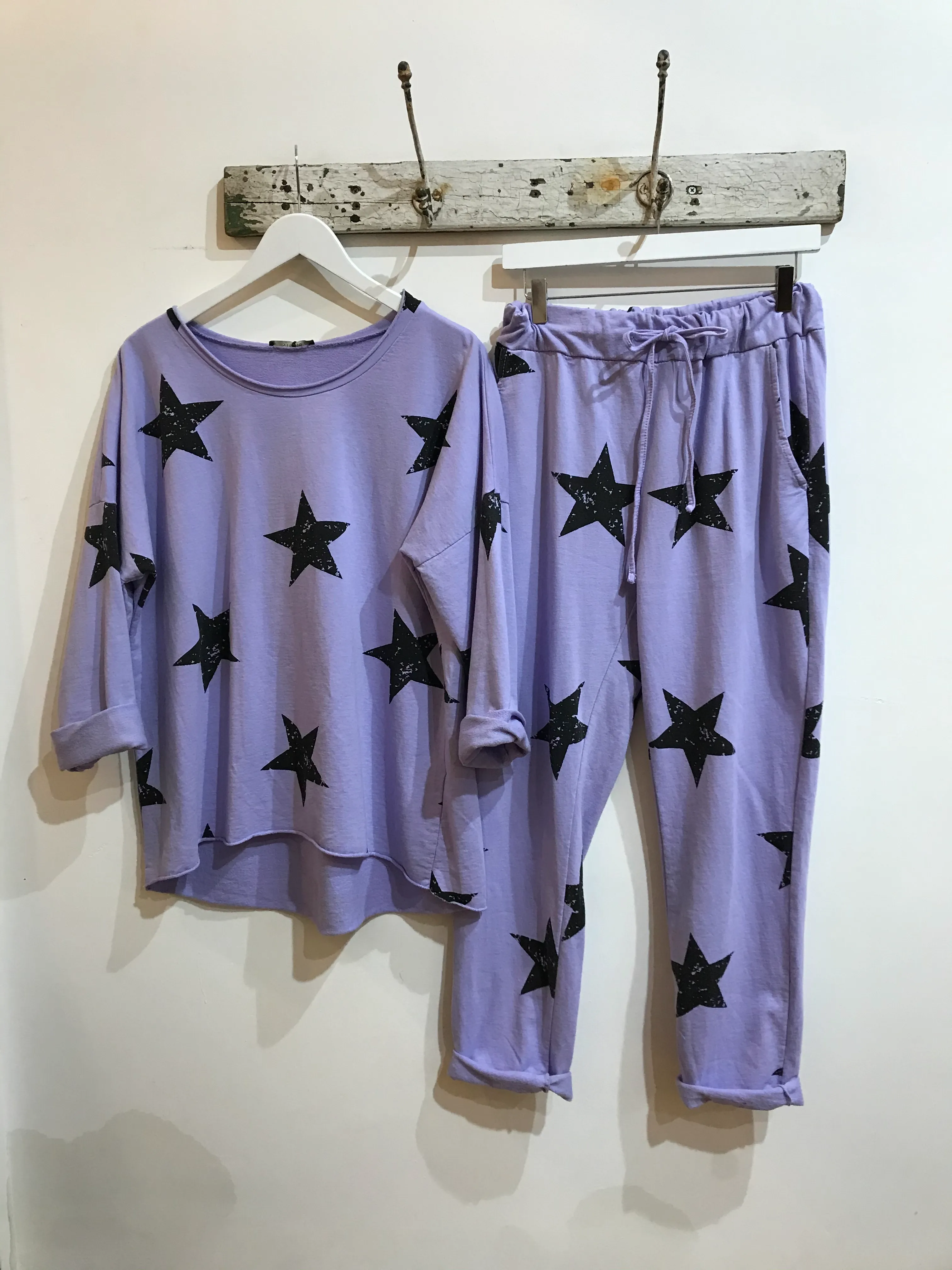 Star Print Lounge Set