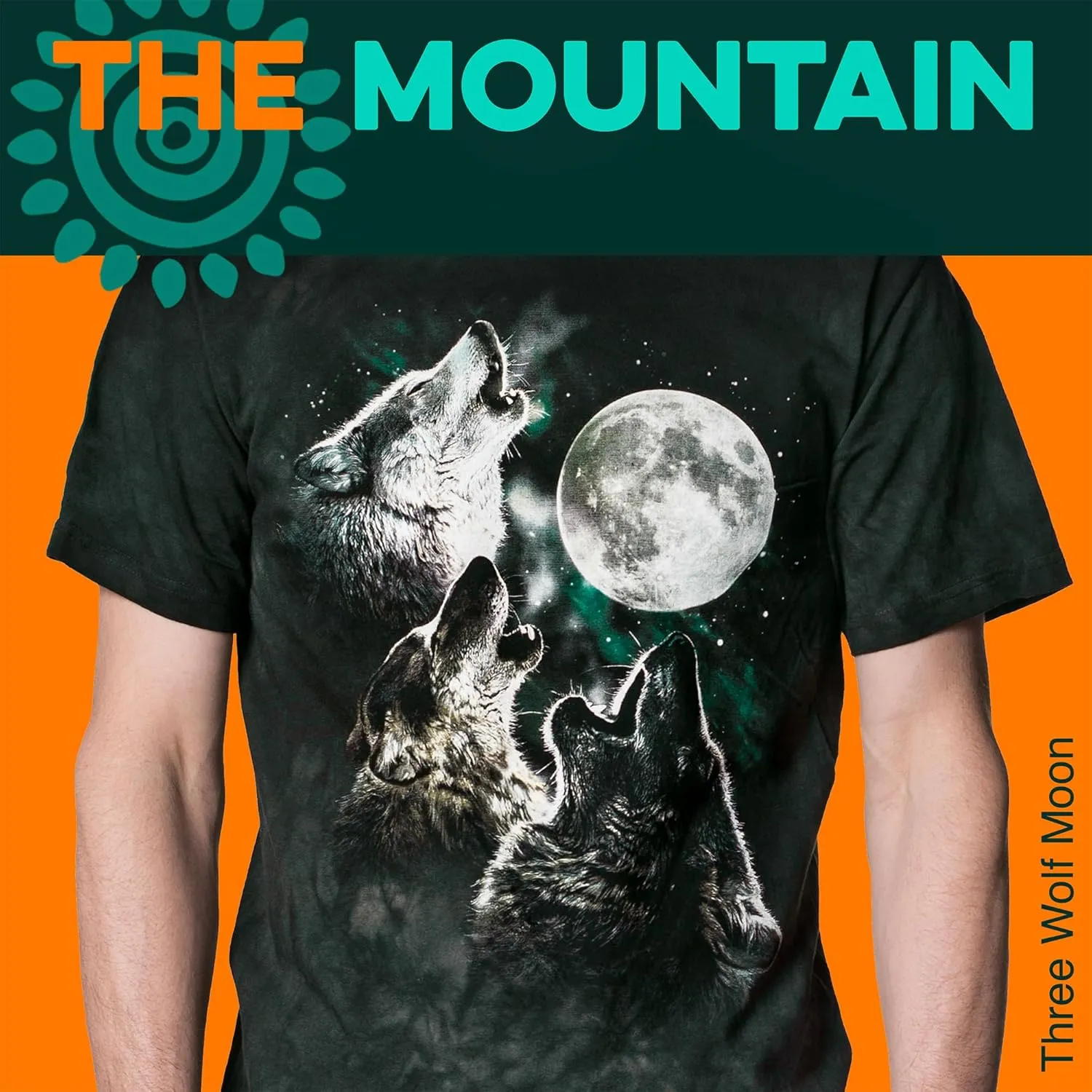 The Mountain Men's Three Wolf Moon Short Sleeve Tee