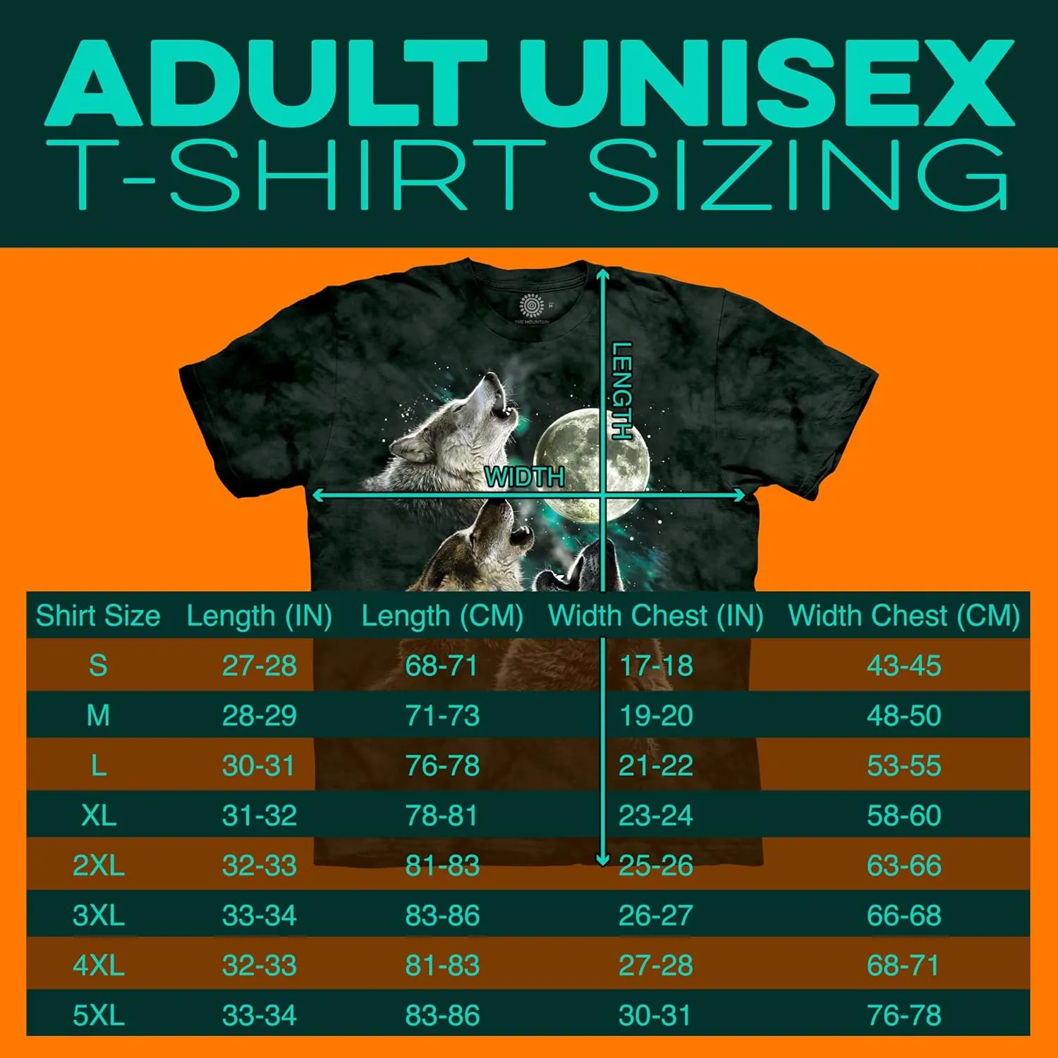 The Mountain Men's Three Wolf Moon Short Sleeve Tee