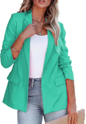 Women's Blazer Casual Blazers 2024 Fall Fashion Long Sleeve Open Front Work Office Suit Jackets Cardigan Business