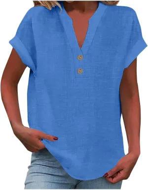 Women's Summer Tank Loose Fit Pleated V Neck Sleeveless Top Curved Hem Flowy Womens Casual Tops