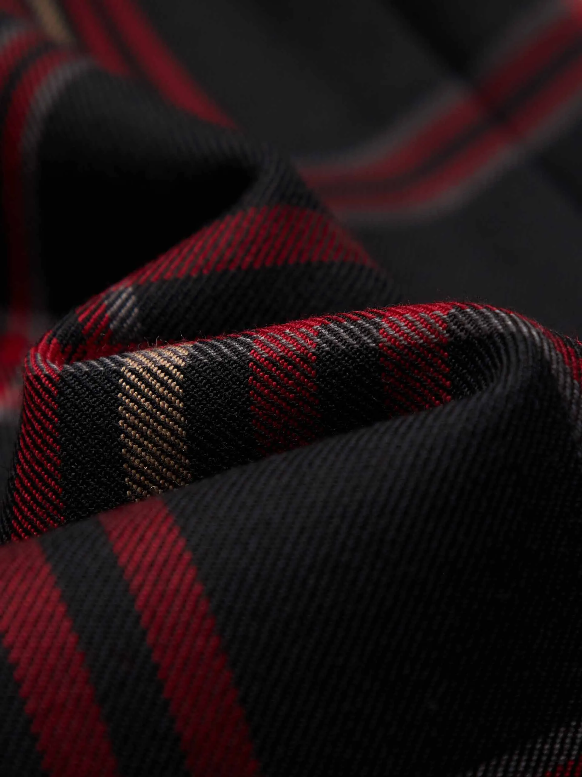 Wool Blend Plaid Pants