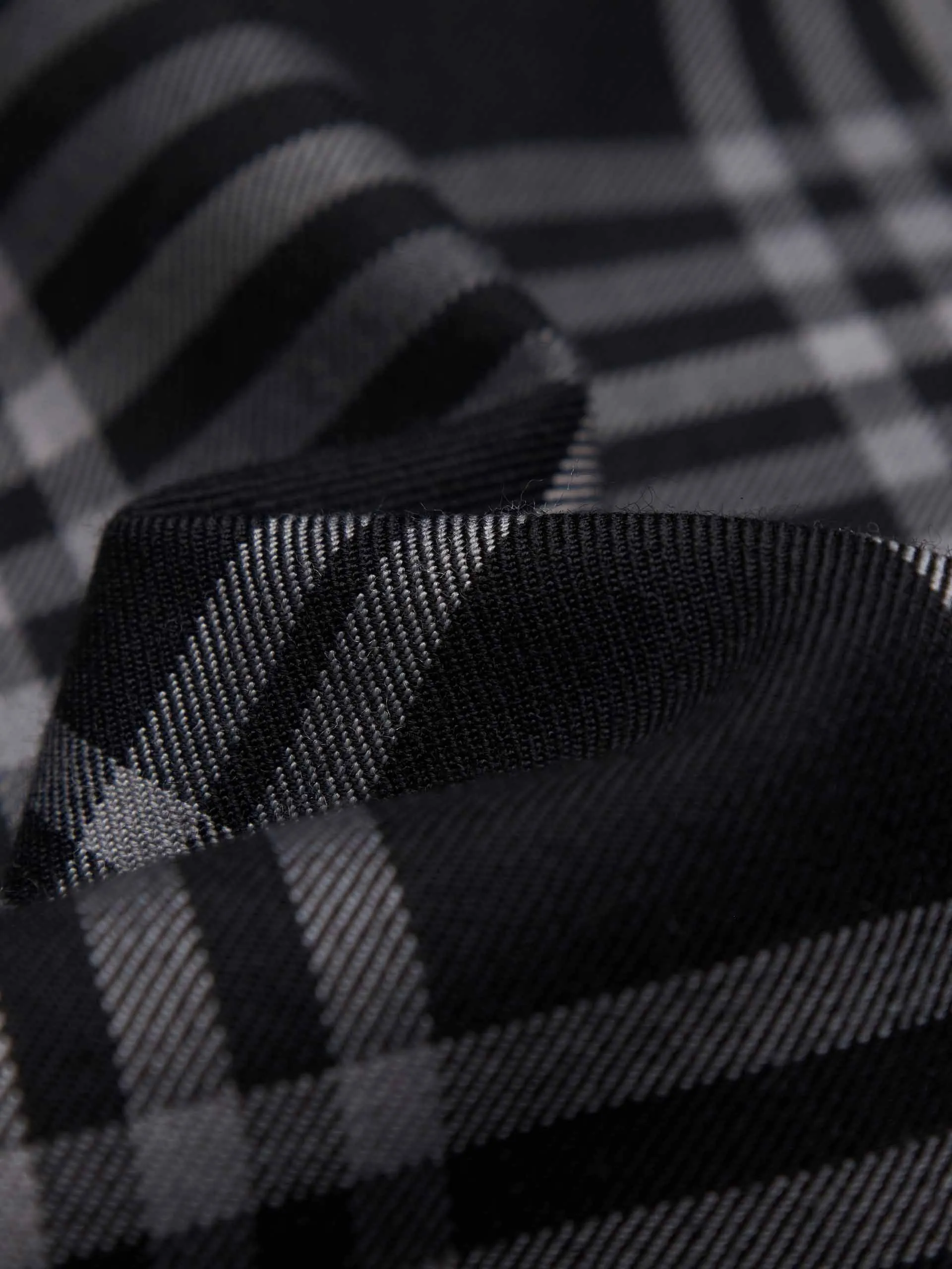 Wool Blend Plaid Pants